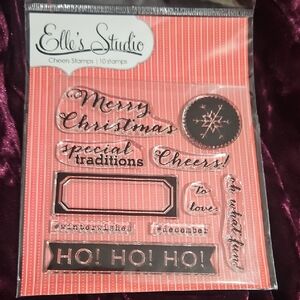 Elle's Studio Christmas Clear Stamp Set